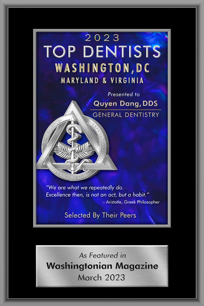 Book of top dentists 2023 Washingtonian DC