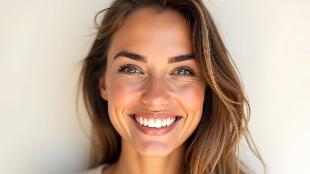 person with invisalign smiling